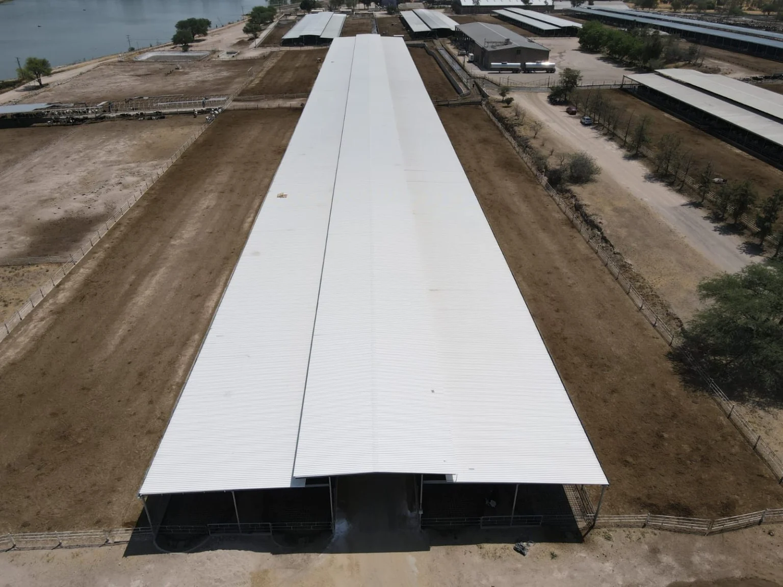 Vista aérea de cubierta con PVC Klar